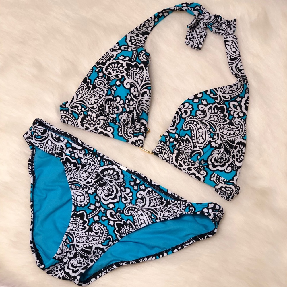 Paisley floral print bikini